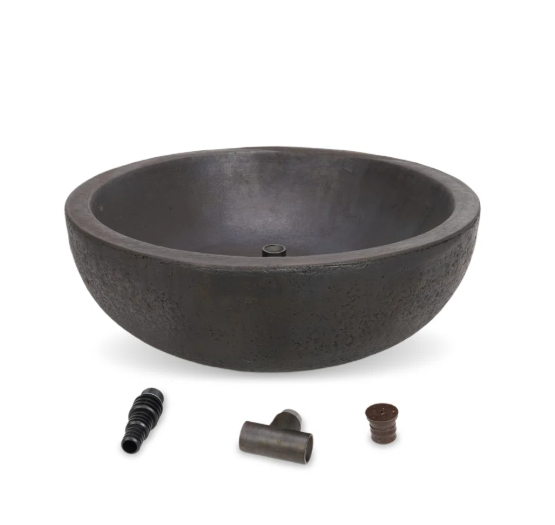 Spillway Bowl, Basin, and Stand - Patina or Iron Ore