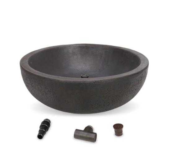 Spillway Bowl, Basin, and Stand - Patina or Iron Ore