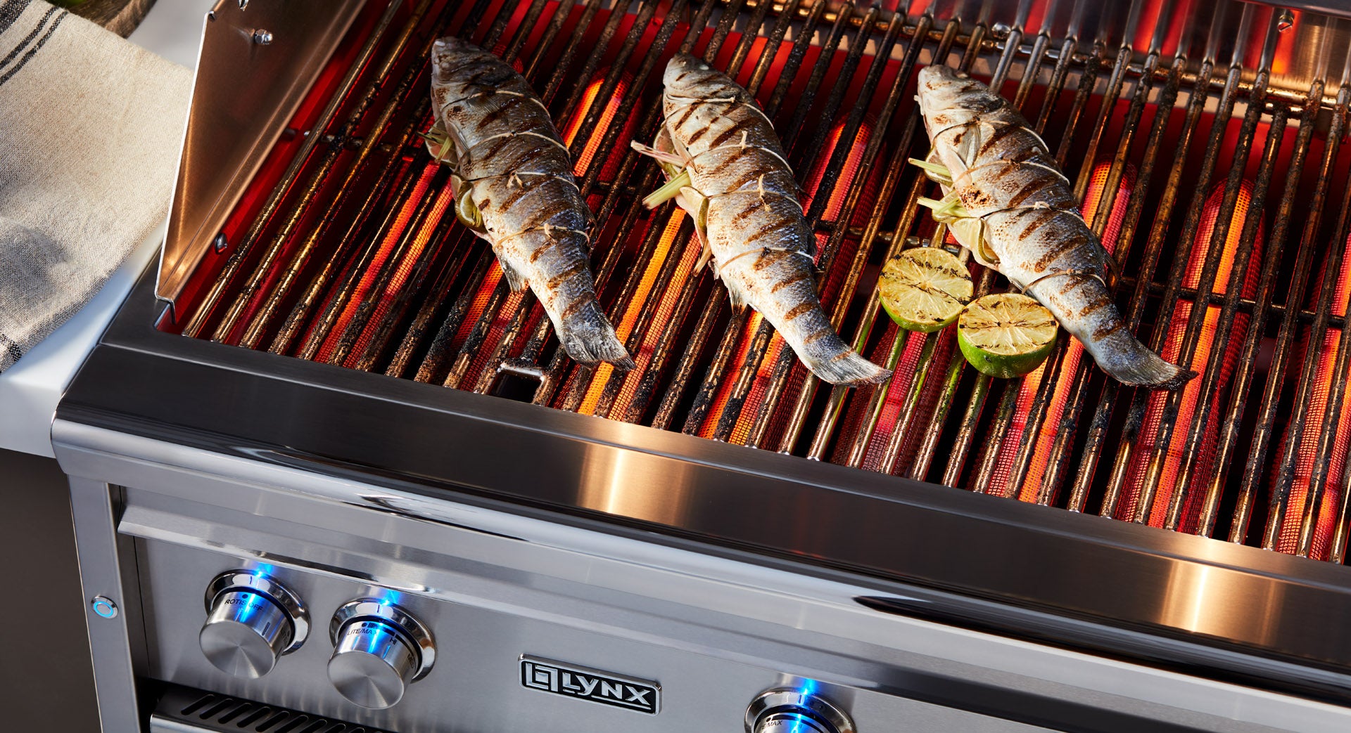 42" Professional Built-In Grill- All Trident IR Burner w/ Rotisserie