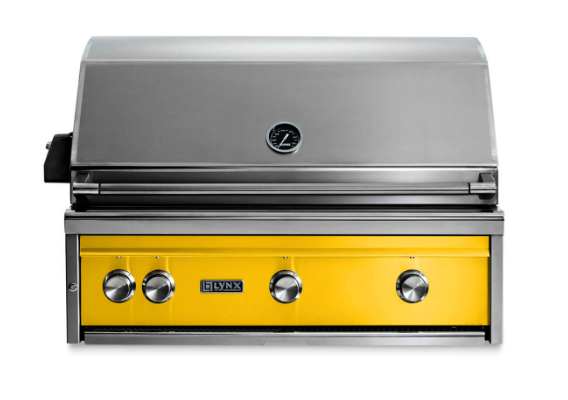 36" Professional Built-In All-Trident Grill w/ Rotisserie and Flametrak