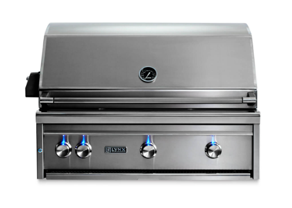 36" Professional Built-In All-Trident Grill w/ Rotisserie and Flametrak