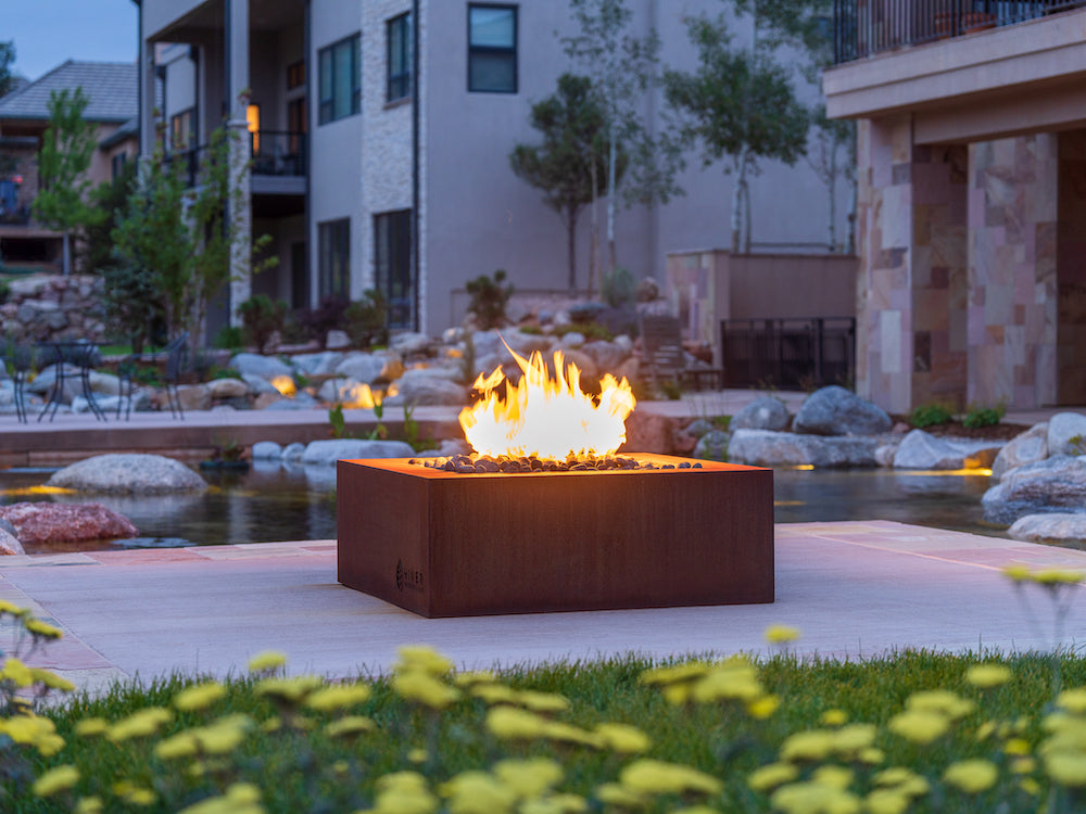 H & Co Square Fire Pit