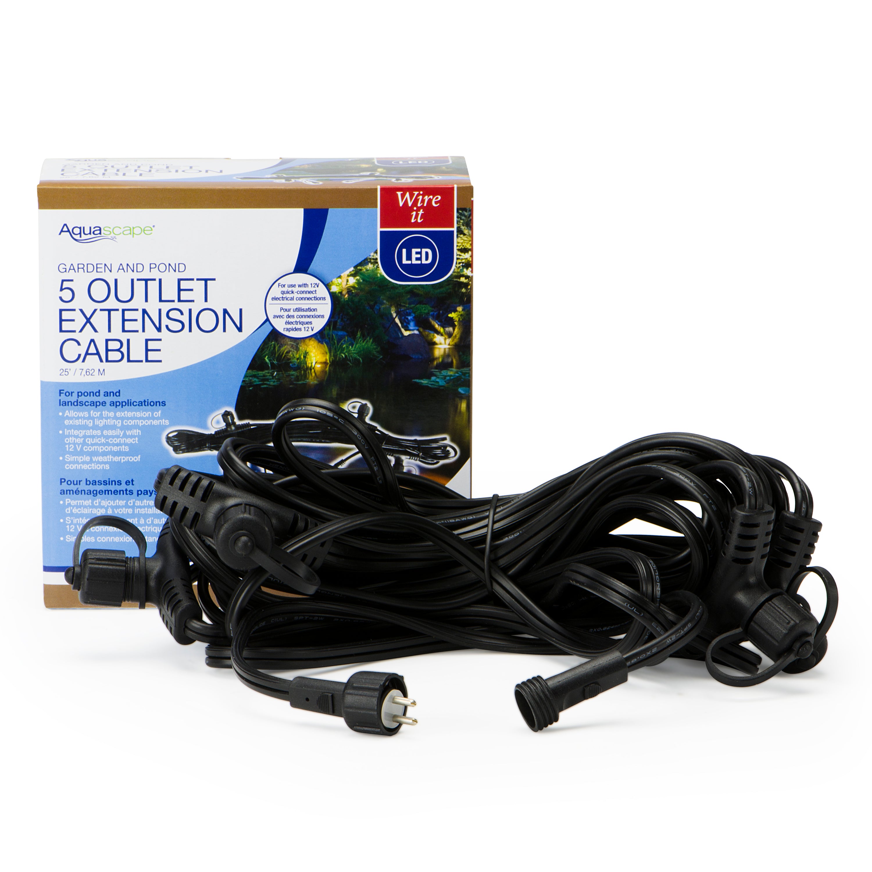 25' 5-Outlet Quick-Connect Ext. Cable