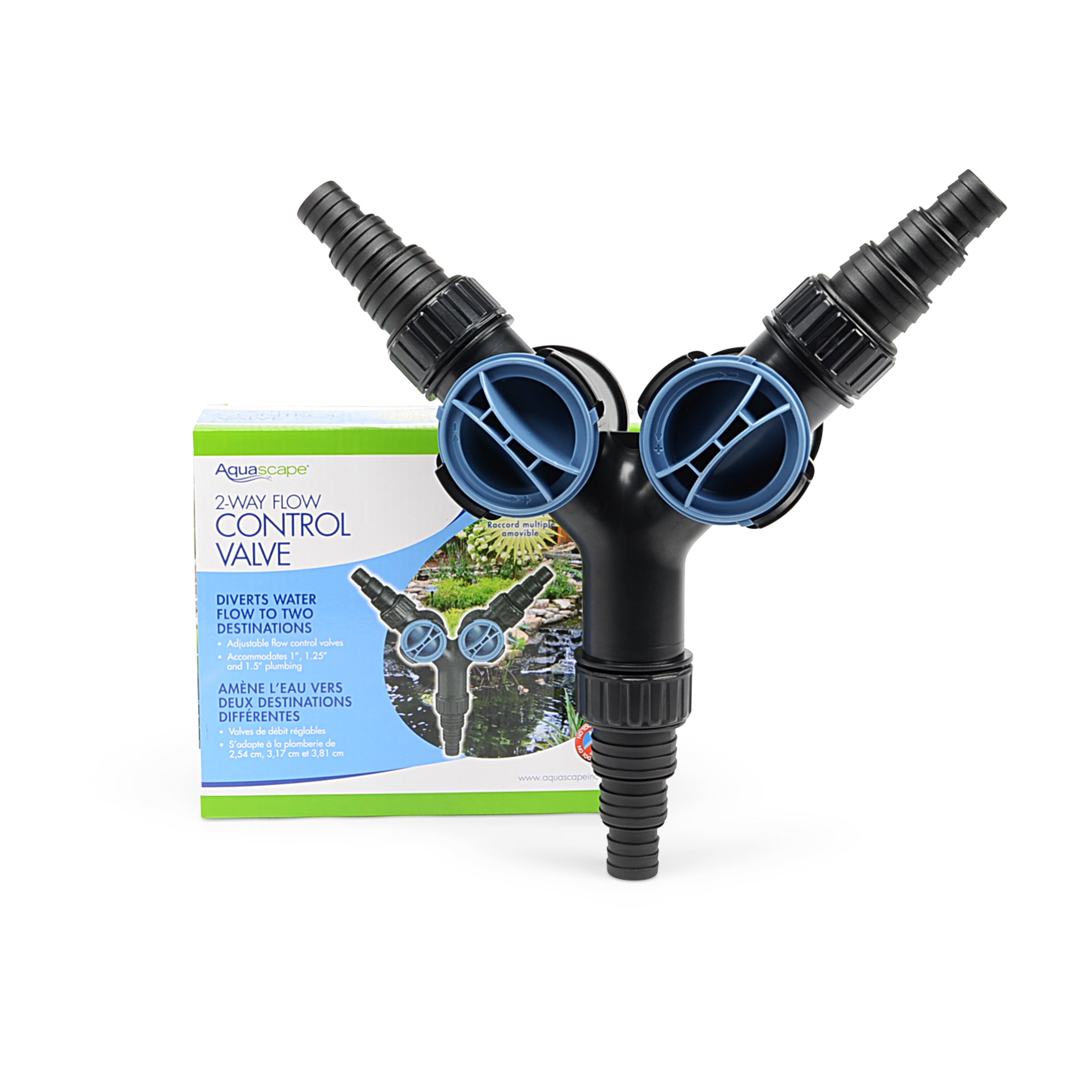 Valve 2-Way Flow Control Multi-Hose 1", 1 1/4", 1 1/2" Barb