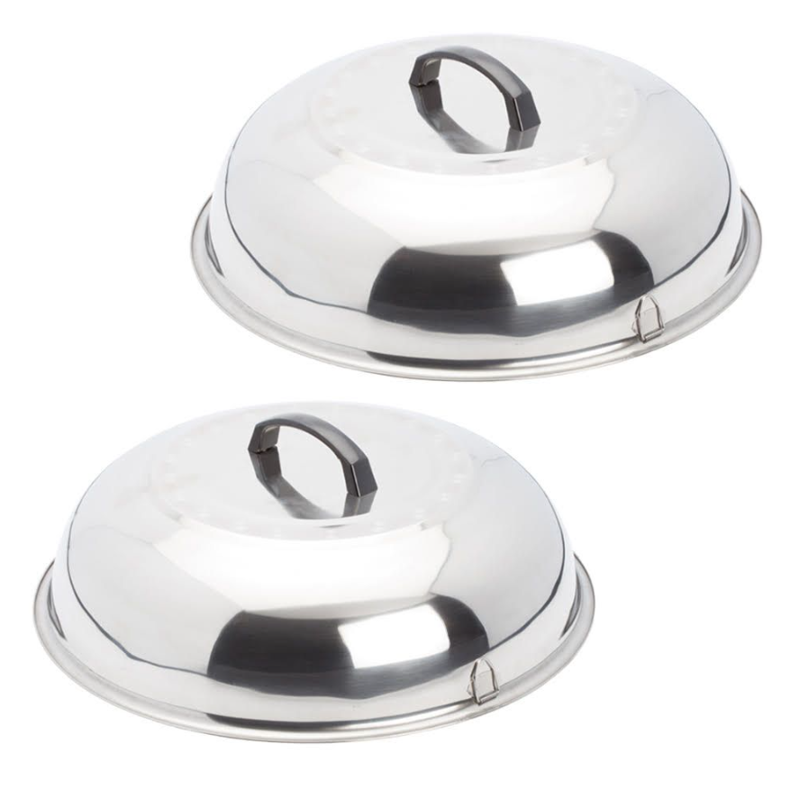 EVO Stainless Steamer/Cooking Covers - Set of 2 Sizes