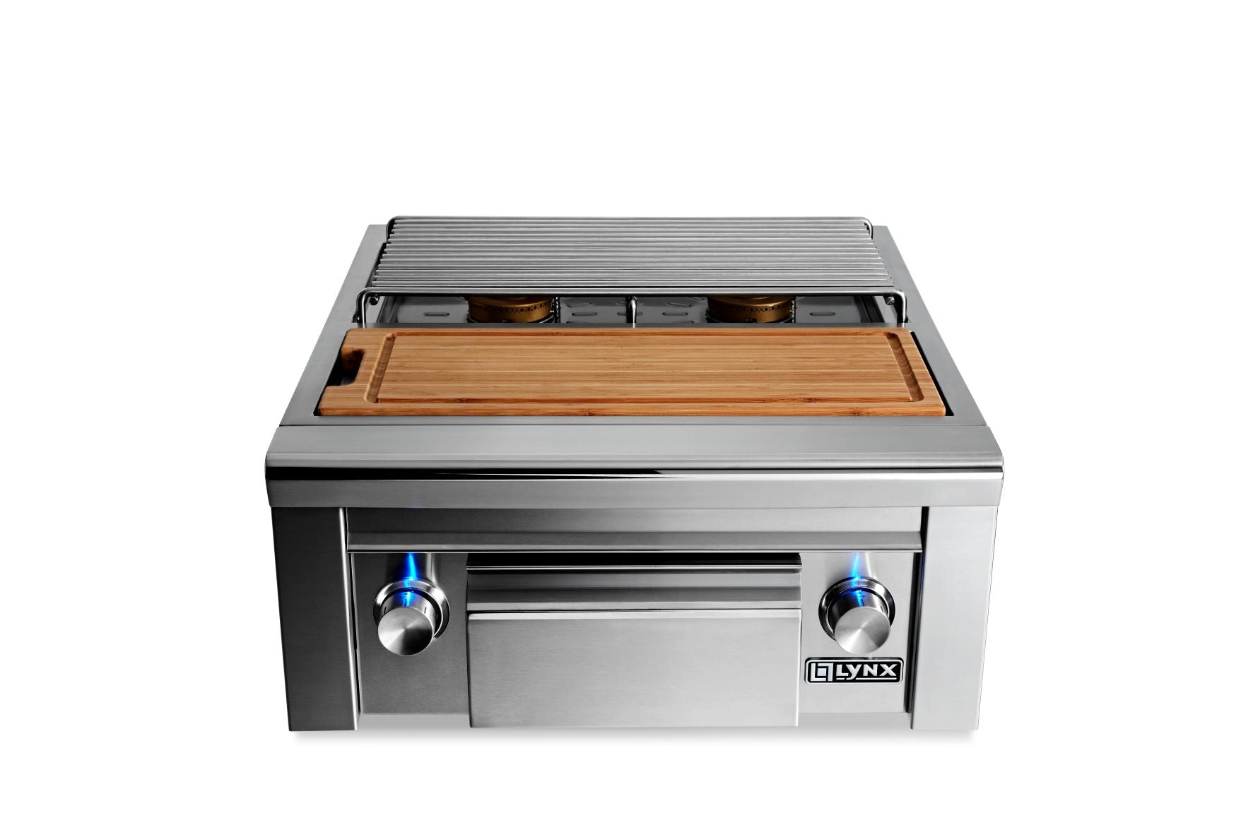 Professional Double Side Burner with Integrated Prep Center