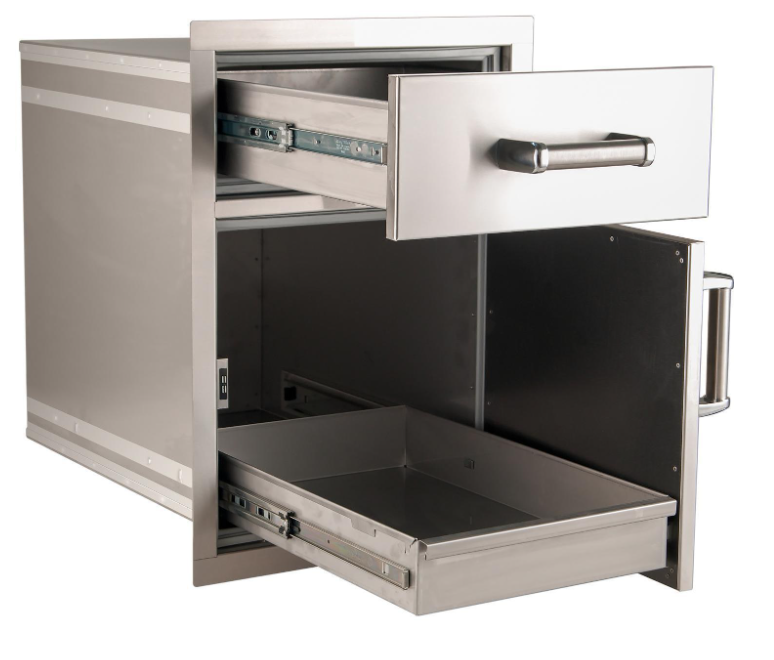 Premium Flush 17-Inch Pantry / Access Drawer Combo