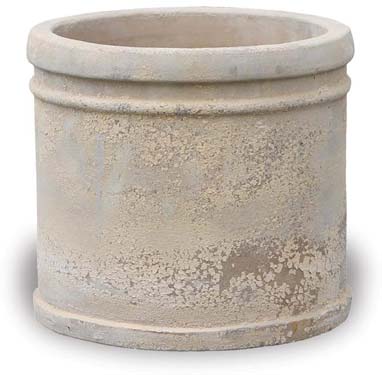 Antique Terracotta Rim Cylinder Planter Small - 8½"H x 8½"W