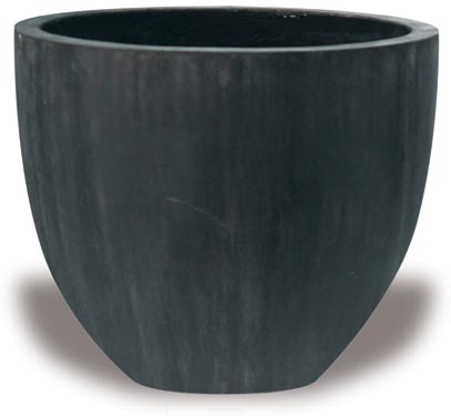 Antique Black Egg Planter Small - 12"H X 13"W